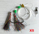5 x 5/0 Custom Designed Snapper Fishing Rigs In 5 Colours Tackle - Bait Tackle Direct