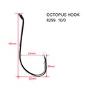 50 x 10/0 Chemically Sharpened Octopus Hooks Fishing Tackle - Bait Tackle Direct