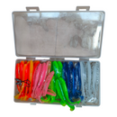 50pcs 7cm 2g shed paddle tail + 5pcs jig heads value pack - Bait Tackle Direct