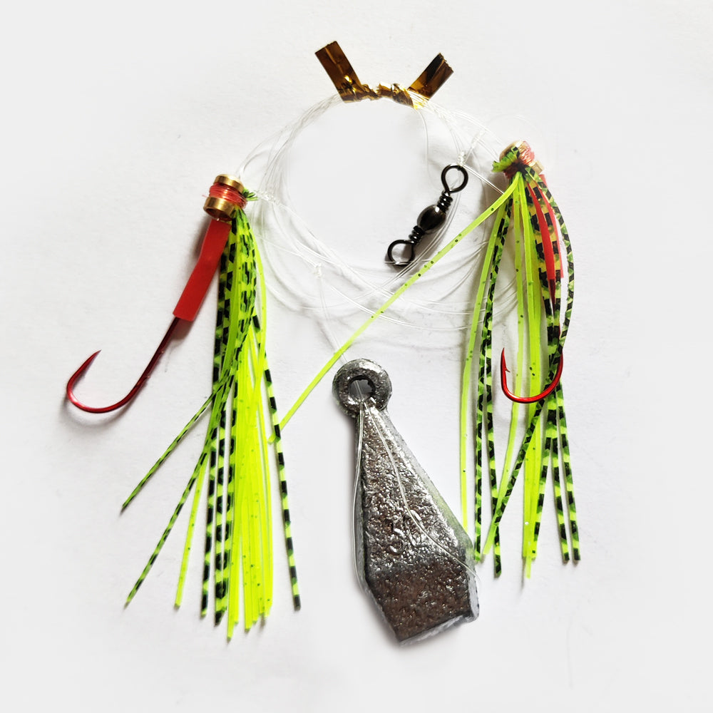 Handmade Tangle-Free Perch Rigs With #6 Carlisle Hooks - 12 Color Options, Freshwater