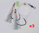 3 x 8/0 Chemically Sharpened Reef Catcher Flash Reef Rig Fishing Tackle - Bait Tackle Direct