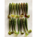15x Fishing Soft Plastic Paddle Tail Grub 9.5cm On 3 Colour Scented Fishing Lure - Bait Tackle Direct