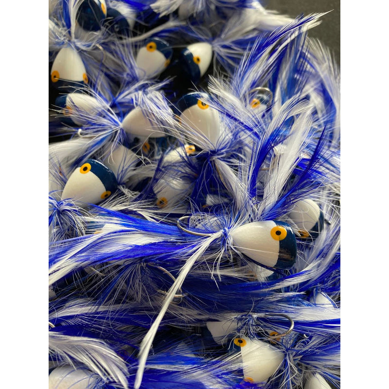 40/100pcs x Small New Generation Quality Surf Poppers Fishing Tackle BLUE - Bait Tackle Direct