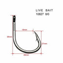 20Pcs Chemically Sharpened 4X Strong Live Bait Hooks Size 8/0 - Bait Tackle Direct