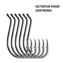 2XStrong 5 Packs Offset Heavy-duty Octopus Hooks Fishing Tackle - Bait Tackle Direct
