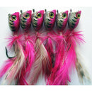 6 X New Generation Quality Medium Surf Popper Fishing Lure Red Laser Colour - Bait Tackle Direct