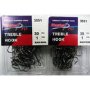 60 x Quality Chemically Sharpened Fishing Treble Hook Size 1