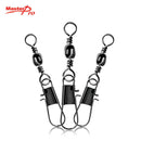50 x High Quality Fishing Barrel Swivels+InterlockSnap Size 5