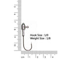 20X1/0,1/8OZ Jig Heads High Quality Chemically Sharpened Hook Fishing Tackle - Bait Tackle Direct