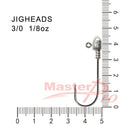 10 Size 3/0, 1/8OZ Jig Head Chemically Sharpened Hook Fishing Tackle, Hook - Bait Tackle Direct