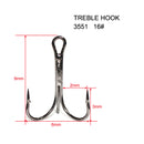 60 x Quality Chemically Sharpened Treble Hook 16