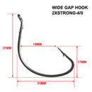 Wide Gap 2 x strong hook 1# 2# 4/0 6/0 8/0