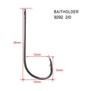 100 x 2/0 Chemically Sharpened Baitholder Hooks Straight eyes Fishing Tackle - Bait Tackle Direct