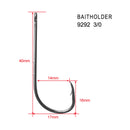 100 x 3/0 Chemically Sharpened Baitholder Hooks Straight eyes Fishing Tackle - Bait Tackle Direct