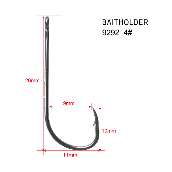 90 x 4# Chemically Sharpened Baitholder Hooks Fishing Tackle - Bait Tackle Direct