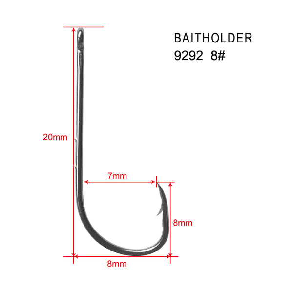 90 x 8# Chemically Sharpened Baitholder Hooks Fishing Tackle - Bait Tackle Direct
