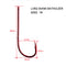 500X Long Shank Baitholder Hooks RED Size 1# Fishing Tackle - Bait Tackle Direct