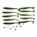10pcs Soft Plastic Paddle Tail Shad Green Colour 12cm S3118 Bonus 5 Jig heads - Bait Tackle Direct