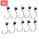 10pcs Jig Heads Chemically Sharpened Weedless and Snag less Hook 3g 5g 7g - Bait Tackle Direct
