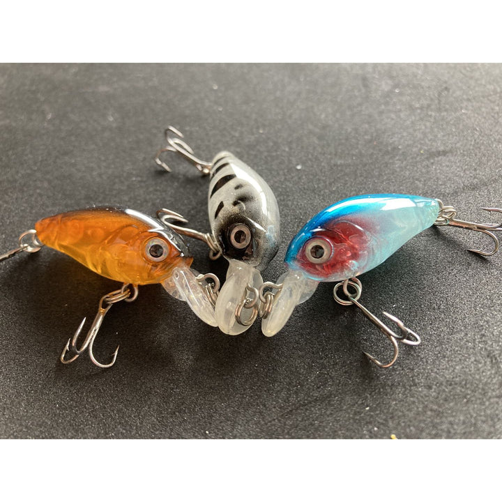 3 x Crankbait lures Shallow Hardbody 35mm Fishing Tackle