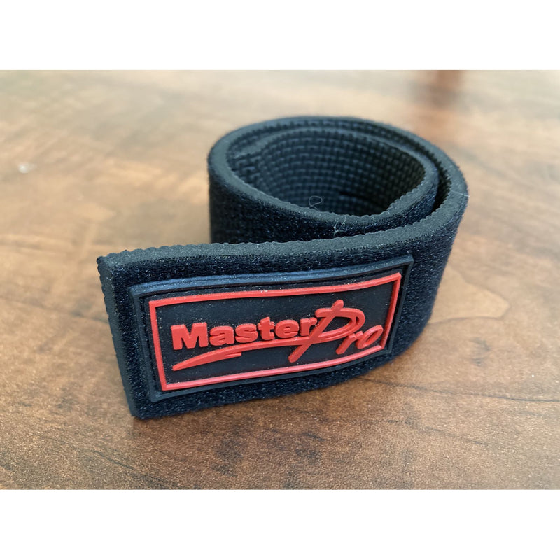 2 x Masterpro Rod Covers Protector Tie Wrapping Band Belt Black Fishing Tackle - Bait Tackle Direct