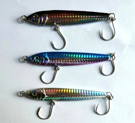 3 x Pcs Metal Lead Fishing Jig 40g/60g 3 Colors Combination Fishing Lures