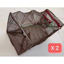 2 X High-quality Foldable Fishing Shrimp Fish Crab Yabbie Bait Net Trap - Bait Tackle Direct