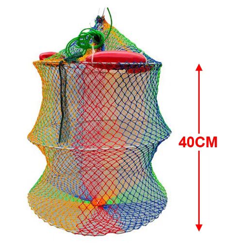 Keep Nets with Floats and Soft Stainless steel Wire Rings 40x40cm