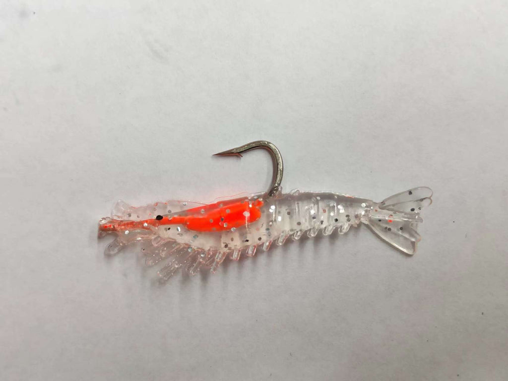 12pcs (4pks) Small Shrimp Fishing Lure with hooks 65mm 3g Clear