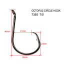 500x7/0 Chemically Sharpened Octopus Circle Hooks Fishing Tackle - Bait Tackle Direct