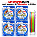 MasterPro 150m 100% Dyneema (PE) Multicolour Braid Fishing Line