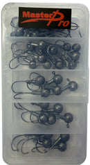 MasterPro Jighead Hook Kit – 45PCS Mixed Sizes + Bonus Tackle Box