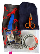 Winter Surf Fishing Kit – Windproof Beanie & Neck Gaiter + 40LB Ready Rigs, Hooks & Claw Sinkers – FREE Tackle Box – AU Beach Fishing