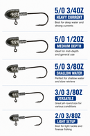 MasterPro 50PCS Jig Head Value Pack – 5 Popular Sizes Reef Fishing| Bonus Tackle Box | Australian Waters Ready