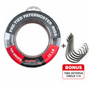 MASTERPRO 15LB Pre-Tied Paternoster Fishing Rigs – 25 Rigs per Spool, 100 Drops With $10 Hooks FREE!