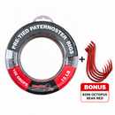MASTERPRO 15LB Pre-Tied Paternoster Fishing Rigs – 25 Rigs per Spool, 100 Drops With $10 Hooks FREE!