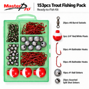 153pcs Ready-to-Fish Trout Fishing Pack