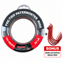 MASTERPRO 20LB Pre-Tied Paternoster Fishing Rigs – Drop-Loop 25 Rigs per Spool, 100 Drops With $10 Hooks FREE!