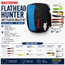 MASTERPRO Weekly Special – Flathead Hunter Soft Plastic Wallet Kit + 27PC Fish Head Jighead Kit Bundle