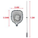 MasterPro Fishing Rubber Landing Net – 1.2m Telescopic Handle, Hook-Proof Soft Mesh, Fish-Friendly, For Australian Waters