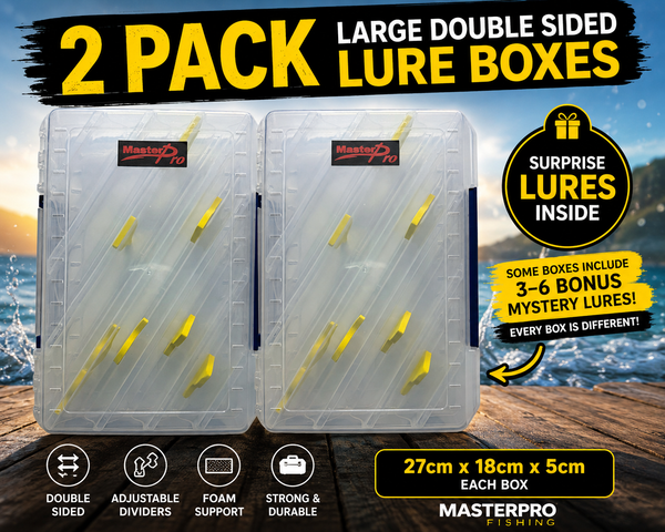 double-sided fishing lure 2 X MASTERPRO Large Double Sided Fishing Lure Storage Box