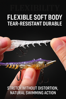 MasterPro Fishing Masterpro Realistic Shrimp Soft Lures – 6 Pack (3 Colors, 10.5cm, 11g)Tackle Hooks - Bait Tackle Direct