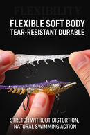 MASTERPRO 5PCS Premium Articulated Shrimp Lure Kit – 2 Realistic Designs + FREE Tackle Box | 10cm | 11g | Only $24.90