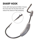 MASTERPRO 7g Weighted Worm Hook 20pcs Soft Plastic Jig | Bream Flathead Bass