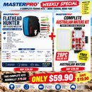 MASTERPRO Weekly Special – Flathead Hunter Soft Plastic Wallet Kit + 27PC Fish Head Jighead Kit Bundle