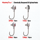 Size 5/0 Chemically Sharpened Hook Jig Heads Fishing Hooks