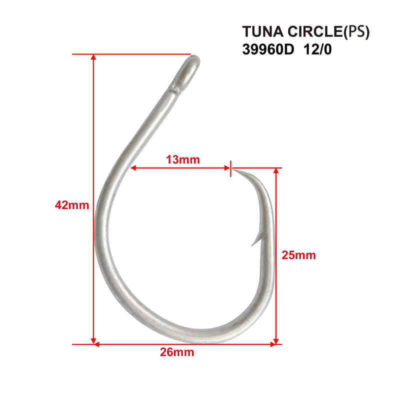 20PCS MASTERPRO Tuna Circle Hooks 12/0 – Heavy Duty Perma Steel Saltwater Fishing Hooks for Big Game Fish (Model 39960D) 20PCS MASTERPRO Tuna Circle Hooks 12/0 – Heavy Duty Perma Steel Saltwater Fishing Hooks for Big Game Fish (Model 39960D)