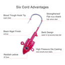 MASTERPRO 2oz Fish Head Fishing Jig Heads – 60g (6pcs Pack) Hooks Tackle