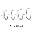 MASTERPRO 100pcs Octopus Beak Hooks – Sizes 2/0, 3/0, 4/0, 5/0 Fishing Tackle
