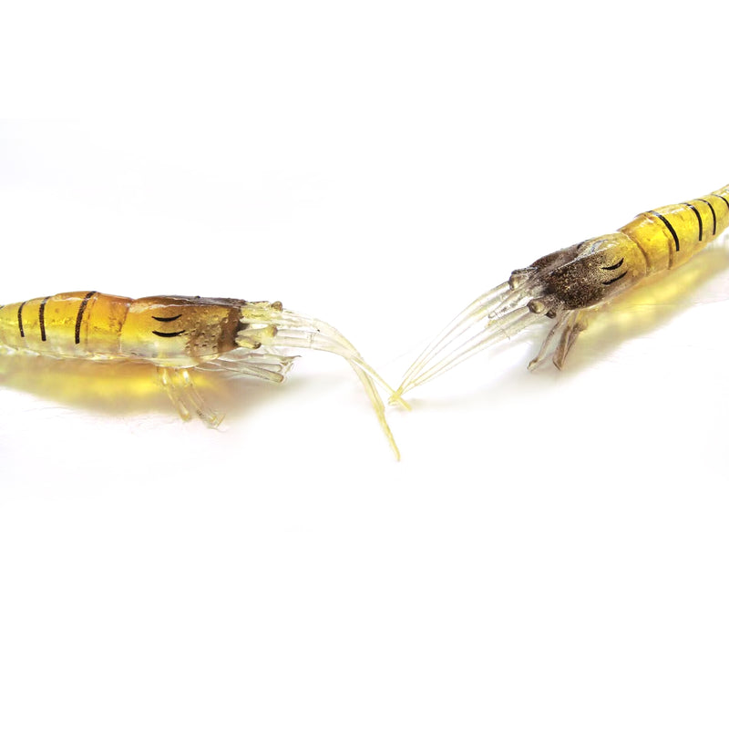 MASTERPRO Soft Plastic Shrimp Lures 9cm – 10 Pack Lifelike Design | Realistic Colour | Salt & Fresh Water Ready Bonus Fishing Tackle Hook